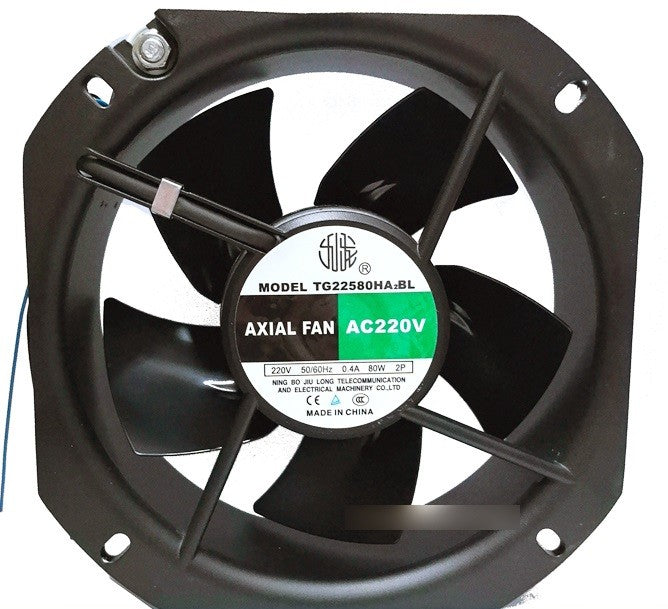 Jiulong AXIAL FAN TG22580HA2BL 220V 0.4A 80W 2wires Cooling Fan - 5 Blade 7 Blade Jiulong AXIAL FAN TG22580HA2BL 220V 0.4A 80W 2wires Cooling Fan - 5 Blade 7 Blade